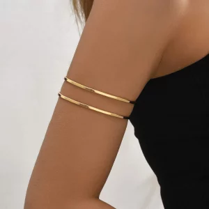 One Creative Cut-Out Design Open Cuff Bracelet, Suitable For Summer Parties, Dancing, Weddings, Holidays, Music Festivals, Independence Day, Graduation And Other Festive Occasions