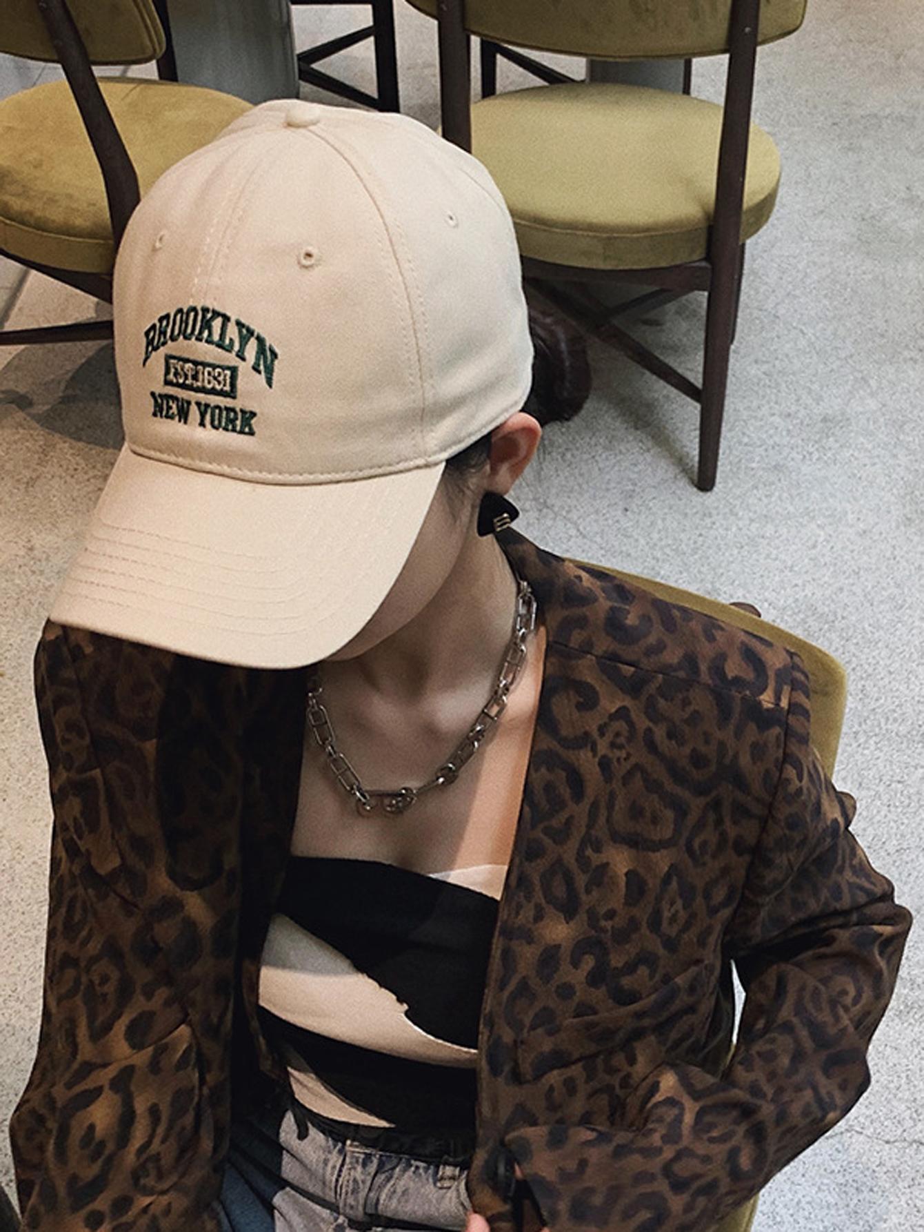 1pc Women Letter Embroidered Adjustable Casual Baseball Cap For Outdoor Soft And Comfortable Simple Breathable Street - Image 3