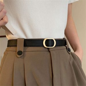 29.3.jpg Korean Fashionable Simple Decorative Belt For Women, No Hole, Versatile Accessory For Jeans, Students' Clothing
