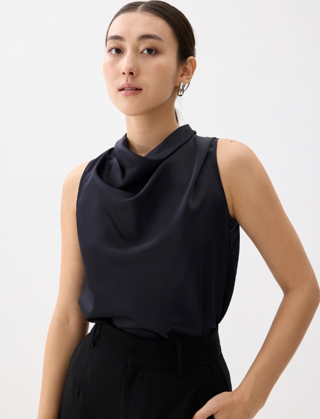 High Cowl Neck Top