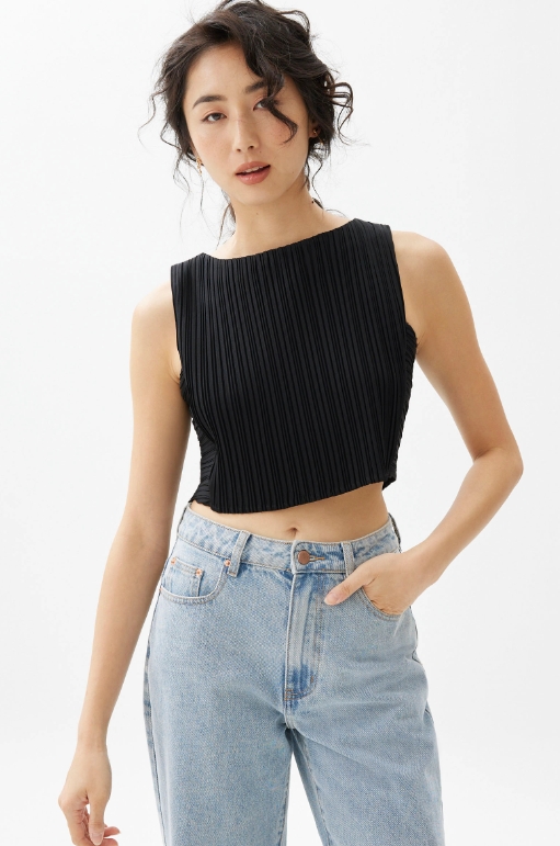 Boat Neck Crop Top - Image 3