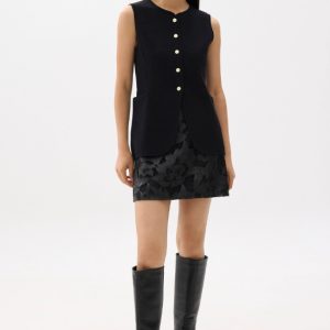 Tailored Long Knit Vest