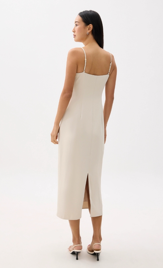 Straight Neck Slip Midi Dress - Image 2