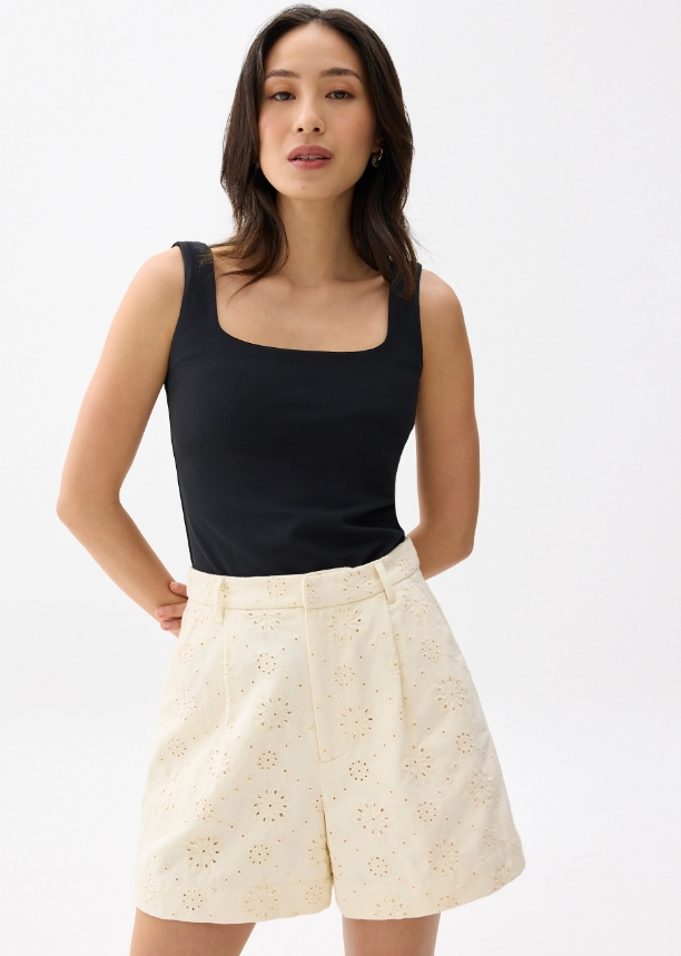 High Waist Tailored Shorts - Image 3