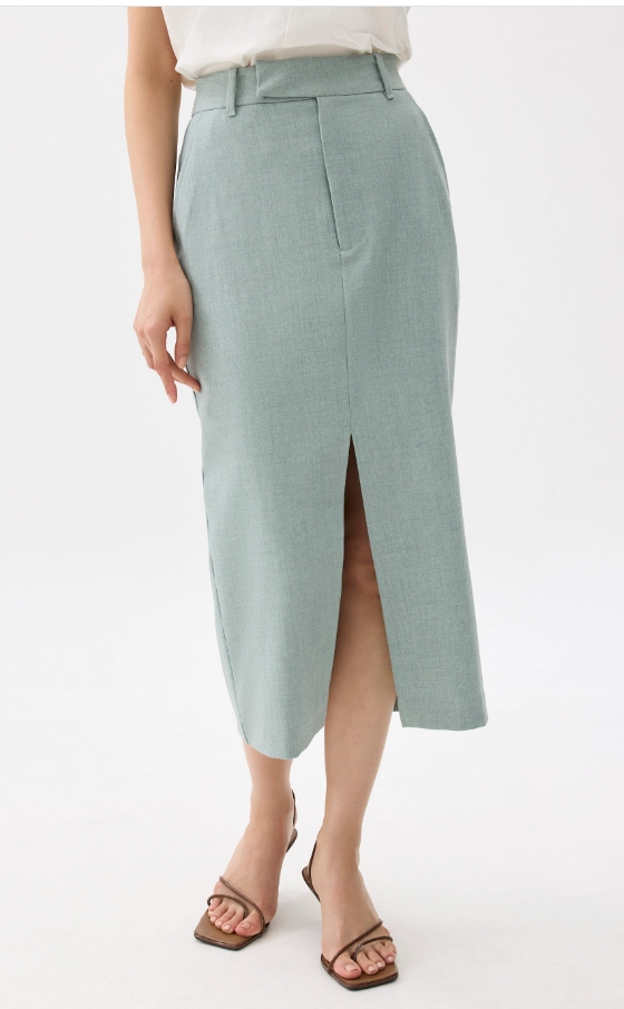 Tailored Column Midi Skirt - Image 4